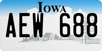 IA license plate AEW688