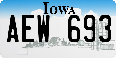 IA license plate AEW693