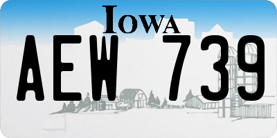 IA license plate AEW739