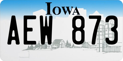 IA license plate AEW873