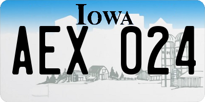 IA license plate AEX024