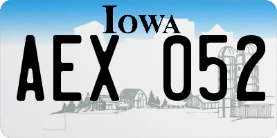 IA license plate AEX052