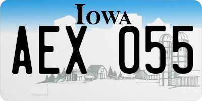 IA license plate AEX055