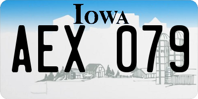 IA license plate AEX079
