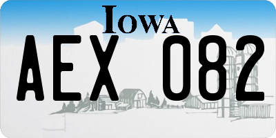 IA license plate AEX082