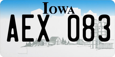 IA license plate AEX083