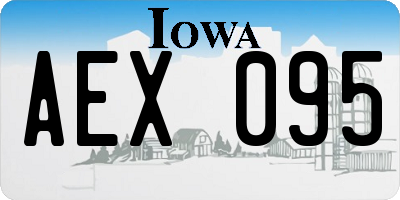 IA license plate AEX095