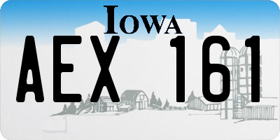 IA license plate AEX161