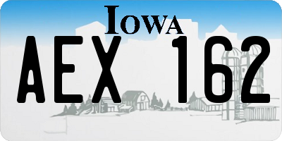 IA license plate AEX162