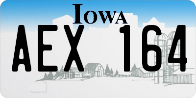 IA license plate AEX164