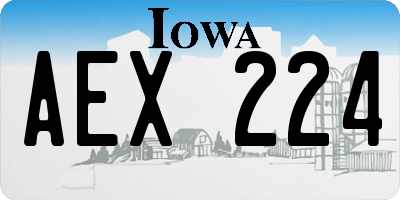 IA license plate AEX224