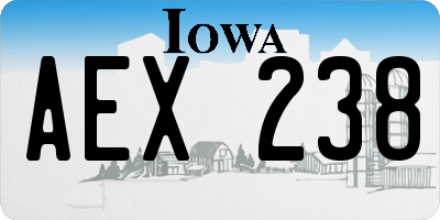 IA license plate AEX238