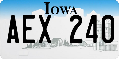 IA license plate AEX240