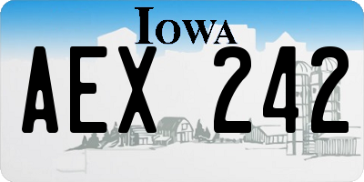 IA license plate AEX242