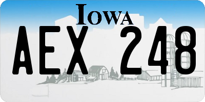 IA license plate AEX248