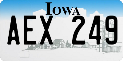 IA license plate AEX249