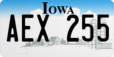 IA license plate AEX255