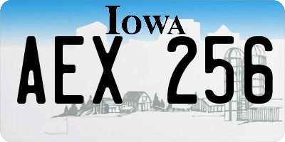 IA license plate AEX256