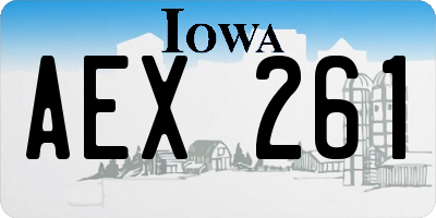 IA license plate AEX261
