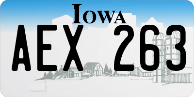 IA license plate AEX263
