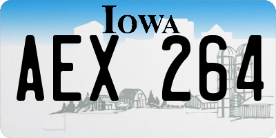 IA license plate AEX264