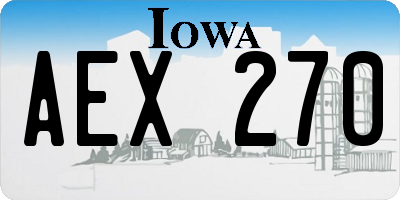 IA license plate AEX270