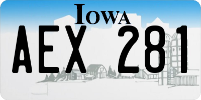 IA license plate AEX281