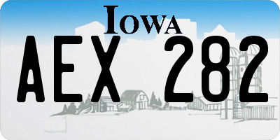 IA license plate AEX282