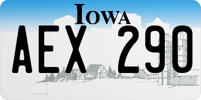 IA license plate AEX290