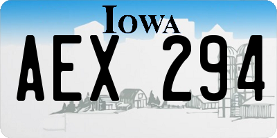 IA license plate AEX294