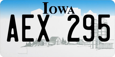 IA license plate AEX295