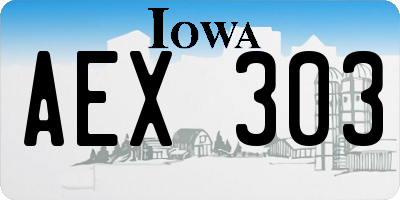 IA license plate AEX303