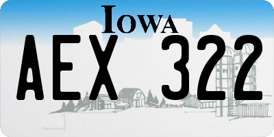 IA license plate AEX322