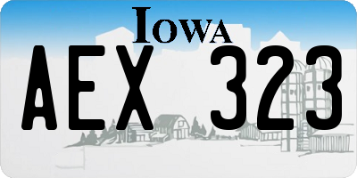 IA license plate AEX323