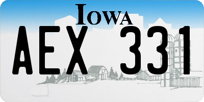 IA license plate AEX331