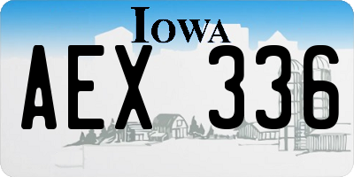 IA license plate AEX336