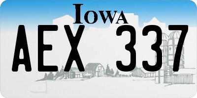 IA license plate AEX337