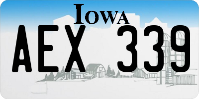 IA license plate AEX339