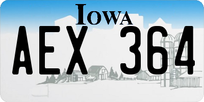 IA license plate AEX364