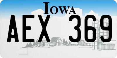 IA license plate AEX369