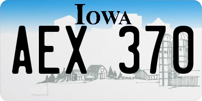 IA license plate AEX370