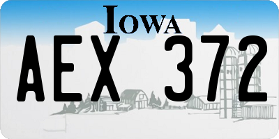 IA license plate AEX372