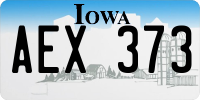 IA license plate AEX373