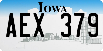 IA license plate AEX379