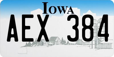 IA license plate AEX384