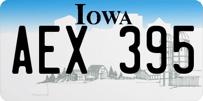 IA license plate AEX395