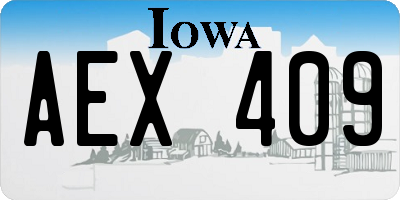 IA license plate AEX409