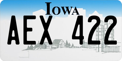 IA license plate AEX422