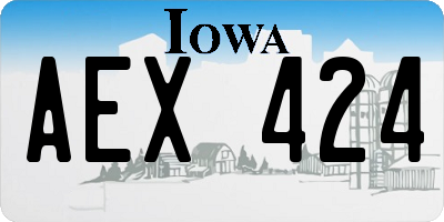 IA license plate AEX424