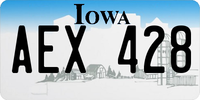 IA license plate AEX428